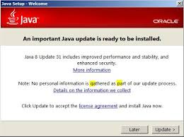 java update failed to install